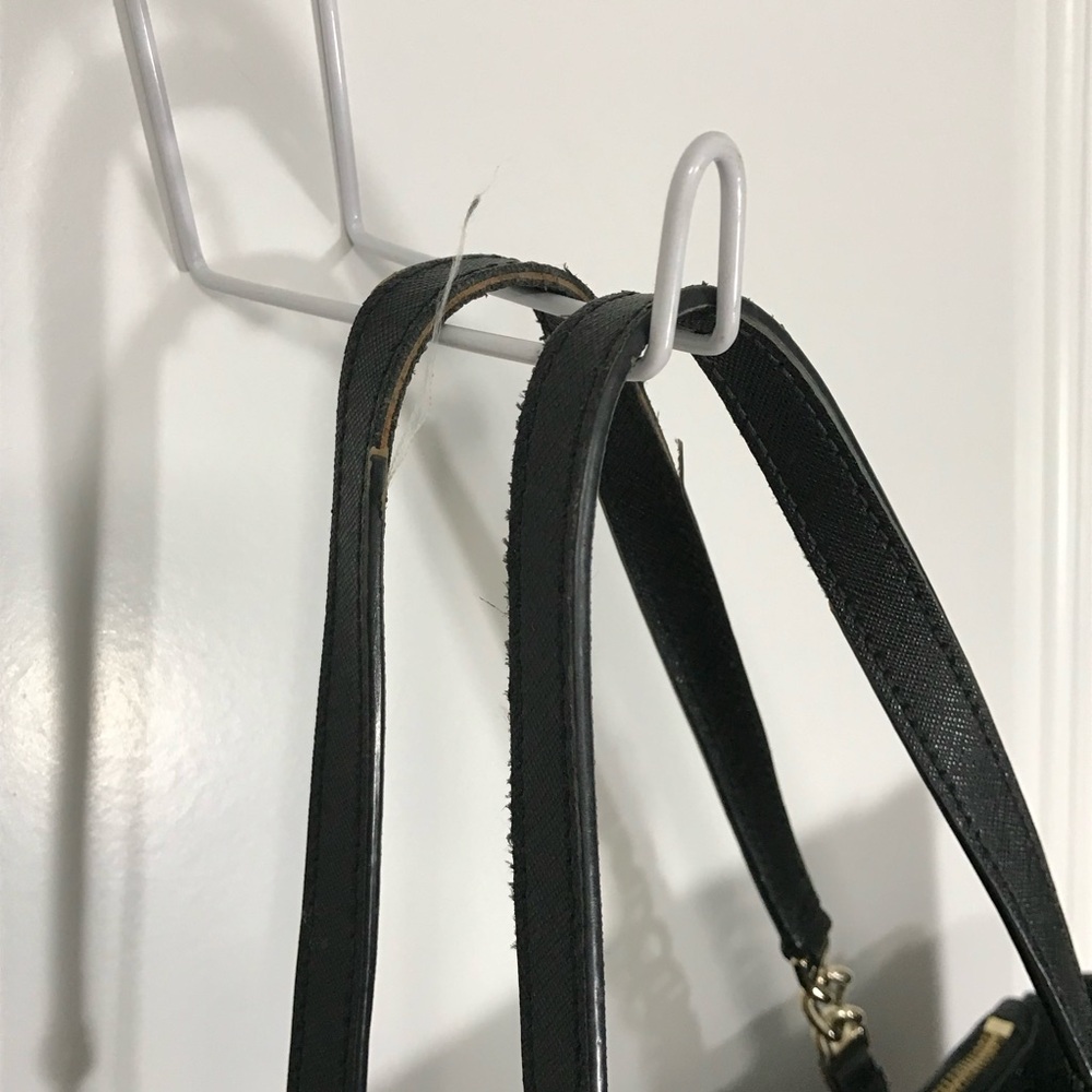 kate spade Large Black Satchel with Beige Bow Trim - Picture 8 of 11